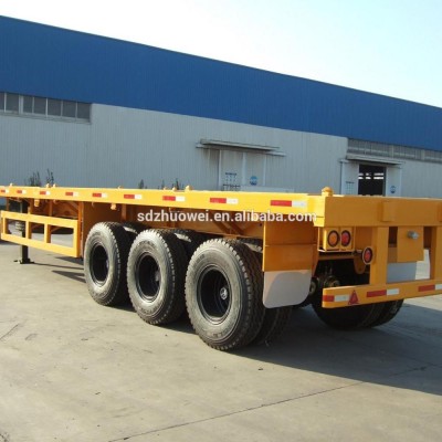 cheap price factory direct sale 40ft 20ft container trailer flatbed trailer for sale