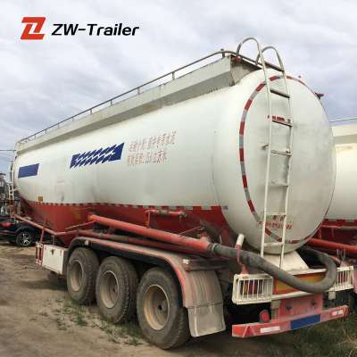 Used 3 axles Diesel Engine 50CBM Bulk Cement Powder Tank Semi Trailer