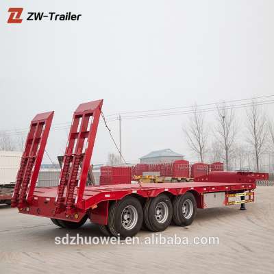 Factory Sale Tri axle Custom 40ft Low bed Trailer Dimensions