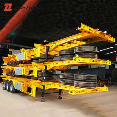 Chinese factory direct sales skeleton trailers for container