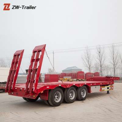 Hot sale 3 axis lowbed semi trailer with hydraulic lifting for sale