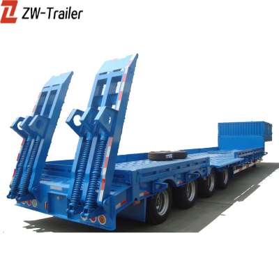 100 Ton Low bed Truck Semi Trailer