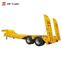 China Best Brand 2 axle 3 axle 4 axle lowbed semi trailer for sale