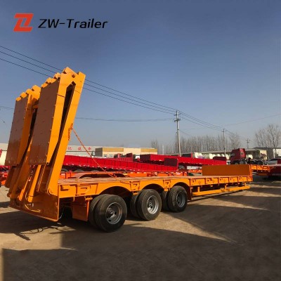 Low Price 3 axles Lowbed Heavy Duty 40ton 50ton 60ton 80ton Low Loader Truck Trailer